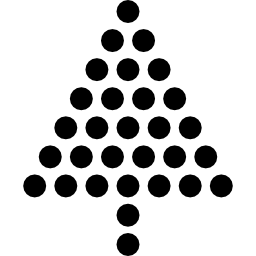 Árbol de navidad hecho de bolas icono