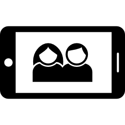 smartphone con foto icona