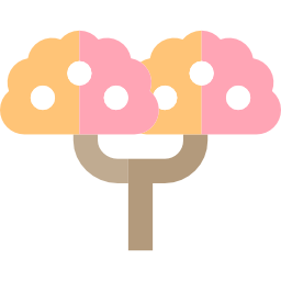 Almond tree icon