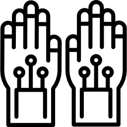 guantes con alambre icono