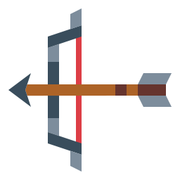 Arco y flecha icono