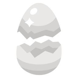 cáscara de huevo icono