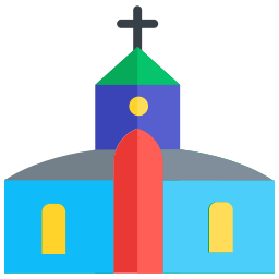 bâtiment d'église Icône
