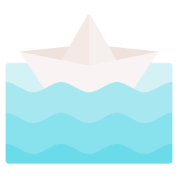 bateau de papier Icône