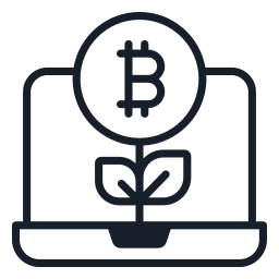 Bitcoin plant icon