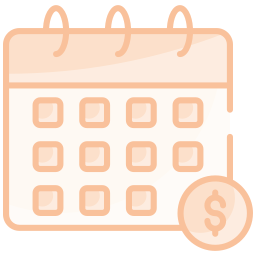 Financial calendar icon