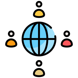 red de negocios icono