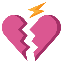 Corazón roto icono