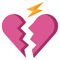 Broken heart icon