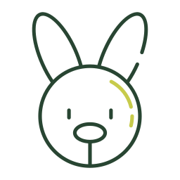 faccia di coniglio icona