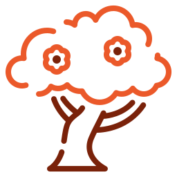 árbol en flor icono