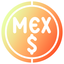 peso mexicano icono