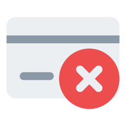 cartão de crédito negado Ícone