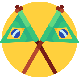 bandera de brasil icono