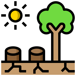 la déforestation Icône