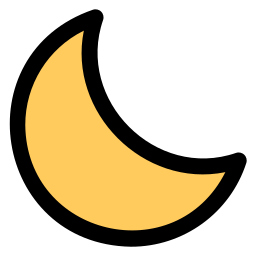 Crescent moon icon