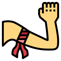 fascia da braccio icona