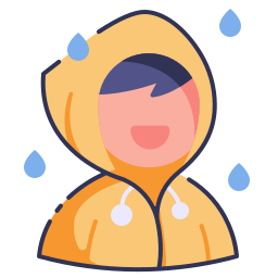 abrigo de lluvia icono