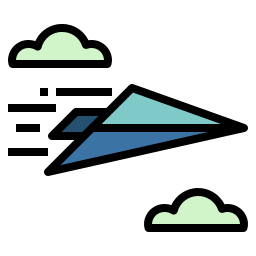 Avión de papel icono