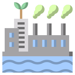 Eco factory icon