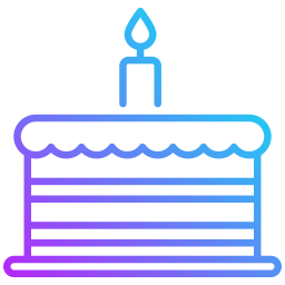 pastel de cumpleaños icono