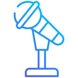 Microphone stand icon