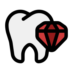 błyszczące zęby ikona