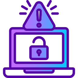 Security breach icon