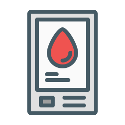 medidor de prueba de hemoglobina icono