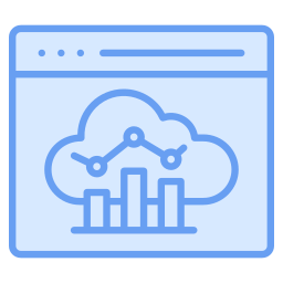 análisis de la nube icono
