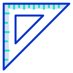vierkant instellen icoon