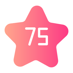 Seventy five icon