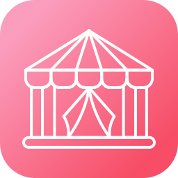 Цирковая палатка иконка