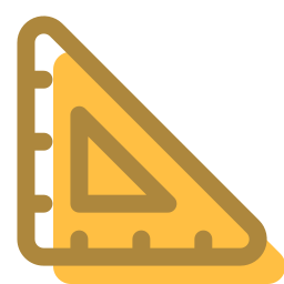 regla triangular icono