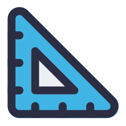 linijka trójkąta ikona