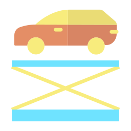 servicio de auto icono