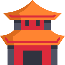 chiński dom ikona
