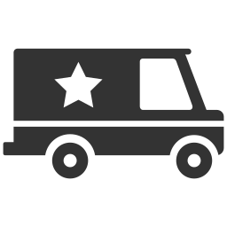 camion della polizia icona