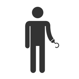 Artificial hand icon