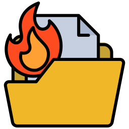 quema de archivos icono
