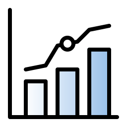 grafico di crescita icona