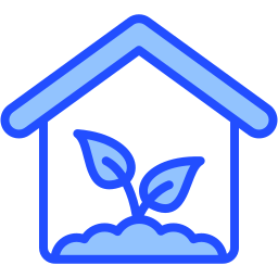 Green house icon