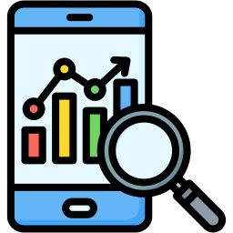 Mobile analytics icon