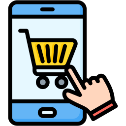 aplicación de compras en línea icono