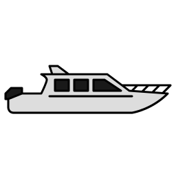 barco a motor Ícone