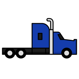 ciężarówka z przyczepą ikona