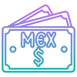 peso mexicano icono