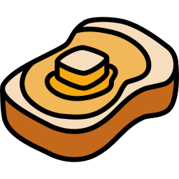 tostadas de mantequilla icono