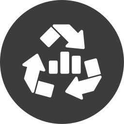 Recycling arrows icon