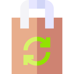 gerecycleerde tas icoon